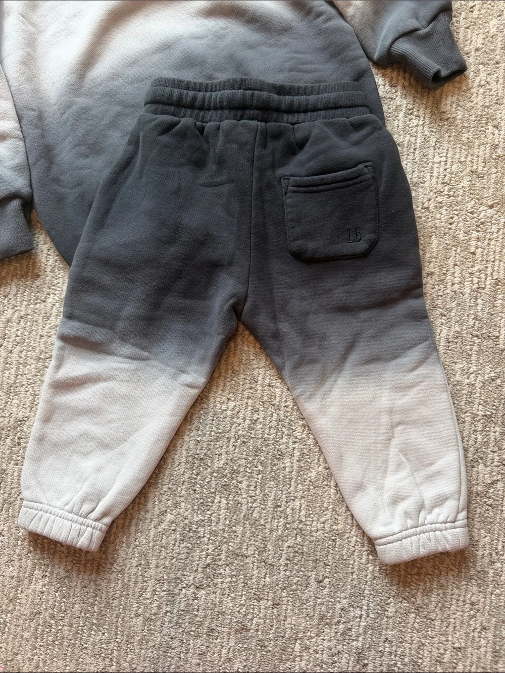 Little Bipsy Ombre Gray & Charcoal Kids Jogger Set